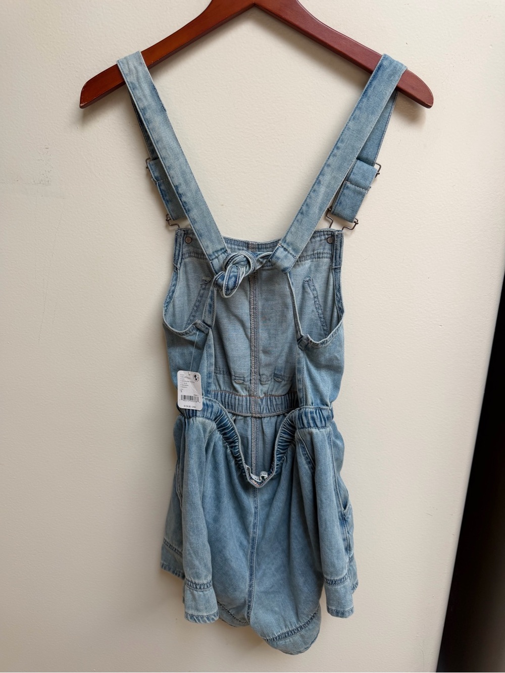 NWT We The Free Light Blue Denim  Overalls Romper - Picture 5 of 6